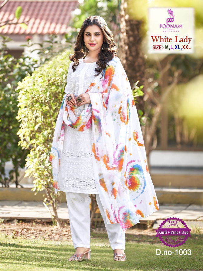 White Lady By Poonam Cotton Readymade Suits Catalog